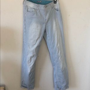 Striped Denim Vintage Mom Jeans